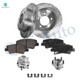Set of 8 Rear 262mm Drilled Slotted Brake Disc Rotors-Ceramic Brake Pad Kit-Wheel Hub Bearing Assembly For 2014-2016 KIA Forte Koup Set of 8 Rear 262mm Drilled Slotted Brake Disc Rotors-Ceramic Brake Pad Kit-Wheel Hub Bearing Assembly For 2014-2016 KIA Forte Koup