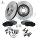 Set of 8 Front 320mm Brake Disc Rotors-Ceramic Brake Pad Kit-Wheel Hub Bearing Assembly For 2007-2010 Lincoln MKX