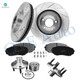 Set of 8 Front 320mm Drilled Slotted Brake Disc Rotors-Ceramic Brake Pad Kit-Wheel Hub Bearing Assembly For 2007-2010 Ford Edge Set of 8 Front 320mm Drilled Slotted Brake Disc Rotors-Ceramic Brake Pad Kit-Wheel Hub Bearing Assembly For 2007-2010 Ford Edge