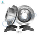 Set of 6 Front 355mm Brake Disc Rotors-Ceramic Brake Pad Kit For 2011-2015 Chevrolet Silverado 2500 HD