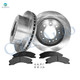 Set of 6 Front 355mm Brake Disc Rotors-Ceramic Brake Pad Kit For 2011-2015 Chevrolet Silverado 3500 HD