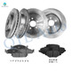 Set of 12 Front 352mm-Rear 345mm Brake Disc Rotors-Ceramic Brake Pad Kit For 2013-2019 Ford Flex Front D1508 8715