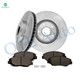 Set of 6 Front 293mm Brake Disc Rotors-Ceramic Brake Pad Kit For 2015 Honda Civic