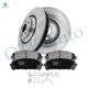 Set of 6 Front 328mm Brake Disc Rotors-Ceramic Brake Pad Kit For 2011-2020 Toyota Sienna