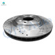 Set of 4 Front 296mm Drilled Slotted Brake Disc Rotors-Wheel Hub Bearing Assembly For 2015 Nissan Leaf