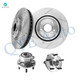 Set of 4 Front 325mm Drilled Slotted Brake Disc Rotors-Wheel Hub Bearing Assembly For 2011 2012 Ford Explorer