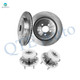 Set of 4 Rear 345mm Brake Disc Rotors-Wheel Hub Bearing Assembly For 2013-2019 Ford Flex