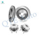 Set of 4 Front 352mm Brake Disc Rotors-Wheel Hub Bearing Assembly For 2013-2019 Ford Flex