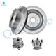 Set of 4 Rear 308mm Drilled Slotted Brake Disc Rotors-Wheel Hub Bearing Assembly For 2009-2012 Infiniti FX35