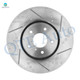 Set of 8 Front 319.6mm-Rear 308mm Drilled Slotted Brake Disc Rotors-Wheel Hub Bearing Assembly For 2013 Infiniti FX37