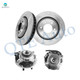 Set of 4 Front 350mm Brake Disc Rotors-Wheel Hub Bearing Assembly For 2015-2017 Ford F-150