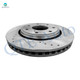 Set of 4 Front 350mm Drilled Slotted Brake Disc Rotors-Wheel Hub Bearing Assembly For 2010 Ford F-150 with 6 Stud Hub
