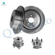 Set of 4 Rear 308mm Brake Disc Rotors-Wheel Hub Bearing Assembly Replacement For 2014-2017 Infiniti QX70