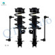 Set of 4 Front Sway Bar Link-Quick Complete Strut-Coil Spring Assembly For 2015-2018 Chevrolet City Express