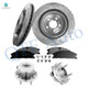 Set of 8 Front 352mm Drilled Slotted Brake Disc Rotors-Ceramic Brake Pad Kit-Wheel Hub Bearing Assembly For 2013-2016 Lincoln MKS Set of 8 Front 352mm Drilled Slotted Brake Disc Rotors-Ceramic Brake Pad Kit-Wheel Hub Bearing Assembly For 2013-2016 Lincoln MKS