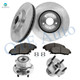 Set of 8 Front 330mm Brake Disc Rotors-Ceramic Brake Pad Kit-Wheel Hub Bearing Assembly For 2009-2015 Honda Pilot