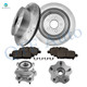Set of 8 Rear 308mm Drilled Slotted Brake Disc Rotors-Ceramic Brake Pad Kit-Wheel Hub Bearing Assembly For 2014-2019 Nissan Pathfinder