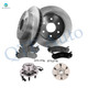 Set of 8 Front 294.9mm Brake Disc Rotors-Ceramic Brake Pad Kit-Wheel Hub Bearing Assembly For 2000 Chevrolet Tahoe