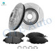 Set of 6 Front 320mm Drilled Slotted Brake Disc Rotors-Ceramic Brake Pad Kit For 2016-2019 Infiniti QX60