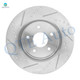 Set of 6 Front 320mm Drilled Slotted Brake Disc Rotors-Ceramic Brake Pad Kit For 2016-2019 Infiniti QX60