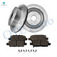 Set of 6 Rear 308mm Drilled Slotted Brake Disc Rotors-Ceramic Brake Pad Kit For 2015-2019 Infiniti QX60