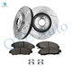 Set of 6 Front 330mm Drilled Slotted Brake Disc Rotors-Ceramic Brake Pad Kit Replacement For 2009-2015 Honda Pilot