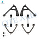 Set of 6 Front Upper and Lower Control Arm Ball Joint-Sway Bar Link For 2003-2006 Cadillac Escalade ESV Standard Bushing
