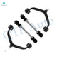 Set of 4 Front Upper Control Arm Ball Joint-Sway Bar Link For 2011-2019 GMC Sierra 2500 HD