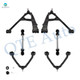 Set of 6 Front Upper and Lower Control Arm Ball Joint-Sway Bar Link For 2007 GMC Sierra 1500 Classic