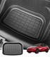 Rear Trunk Mat for 2021-2024 Tesla Model Y 5 Seat, Durable All Weather TPE Floor Protector and Essential Tesla Accessories