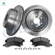 Set of 6 Rear 325mm Drilled Slotted Brake Disc Rotors-Ceramic Brake Pad Kit For 2003 2004 Chevrolet Avalanche 1500