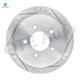 Set of 6 Rear 334mm Drilled Slotted Brake Disc Rotors-Ceramic Brake Pad Kit For 1999-2003 Ford F-150