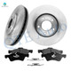 Set of 6 Front 281mm Brake Disc Rotors-Ceramic Brake Pad Kit For 2001-2007 Chrysler Town & Country Set of 6 Front 281mm Brake Disc Rotors-Ceramic Brake Pad Kit For 2001-2007 Chrysler Town & Country
