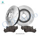 Set of 6 Front 329.95mm Drilled Slotted Brake Disc Rotors-Ceramic Brake Pad Kit For 2007 GMC Sierra 1500 Classic D785 7653