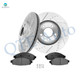Set of 6 Front 305.2mm Drilled Slotted Brake Disc Rotors-Ceramic Brake Pad Kit For 2003-2011 Lincoln Town CAR Set of 6 Front 305.2mm Drilled Slotted Brake Disc Rotors-Ceramic Brake Pad Kit For 2003-2011 Lincoln Town CAR