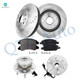 Set of 8 Front 329.95mm Drilled Slotted Brake Disc Rotors-Ceramic Brake Pad Kit-Wheel Hub Bearing Assembly For 2014 Chevrolet Suburban 1500 4WD Set of 8 Front 329.95mm Drilled Slotted Brake Disc Rotors-Ceramic Brake Pad Kit-Wheel Hub Bearing Assembly For 2014 Chevrolet Suburban 1500 4WD