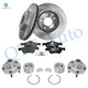 Set of 8 Front 278mm Brake Disc Rotors-7950-D1047 Ceramic Brake Pad Kit-Wheel Hub Bearing Assembly For 2005-2007 Mercury Mariner