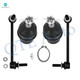 Set of 4 Front Lower Rearward Suspension Ball Joint-Sway Bar Link For 2005-2008 Dodge Magnum