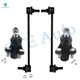 Set of 4 Front Lower Suspension Ball Joint-Sway Bar Link For 2001-2007 Toyota Highlander