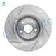 1 Piece Front Right 350mm Drilled Slotted Brake Disc Rotor For 2011-2020 Dodge Durango