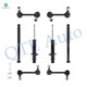 Set of 8 Front Sway Bar Link-Suspension Strut Assembly-Rear Sway Bar Link-Shock Absorber For 2004 2005 GMC Envoy XUV