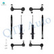 Set of 8 Front Sway Bar Link-Suspension Strut Assembly-Rear Sway Bar Link-Shock Absorber For 2004-2007 GMC Envoy Monotube Performance Upgrade