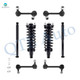 Set of 8 Front Sway Bar Link-Quick Complete Strut-Coil Spring Assembly-Rear Sway Bar Link-Shock Absorber For 2004 2005 GMC Envoy XUV