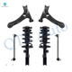 Set of 6 Front Lower Control Arm-Sway Bar Link-Quick Complete Strut-Coil Spring Assembly For 2003-2008 Toyota Matrix