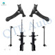 Set of 6 Front Lower Control Arm-Sway Bar Link-Suspension Strut Assembly For 2003-2008 Toyota Corolla