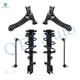 Set of 6 Front Lower Control Arm-Sway Bar Link-Quick Complete Strut-Coil Spring Assembly For 2009 2010 Toyota Corolla