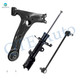 Set of 3 Front Left Lower Control Arm-Sway Bar Link-Suspension Strut Assembly For 2003-2008 Toyota Matrix
