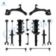 Set of 12 Front Lower Control Arm-Sway Bar Link-Quick Complete Strut-Coil Spring Assembly-Rear Lower Rearward Control Arm-Sway Bar Link-Suspension Strut Assembly For 2016 2017 Honda Accord Coupe