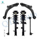 Set of 6 Front Lower Control Arm Ball Joint-Sway Bar Link-Quick Complete Strut-Coil Spring Assembly For 2001-2004 Ford Escape V6