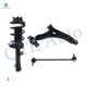 Set of 3 Front Right Lower Control Arm Ball Joint-Sway Bar Link-Quick Complete Strut-Coil Spring Assembly For 2007 Ford Focus